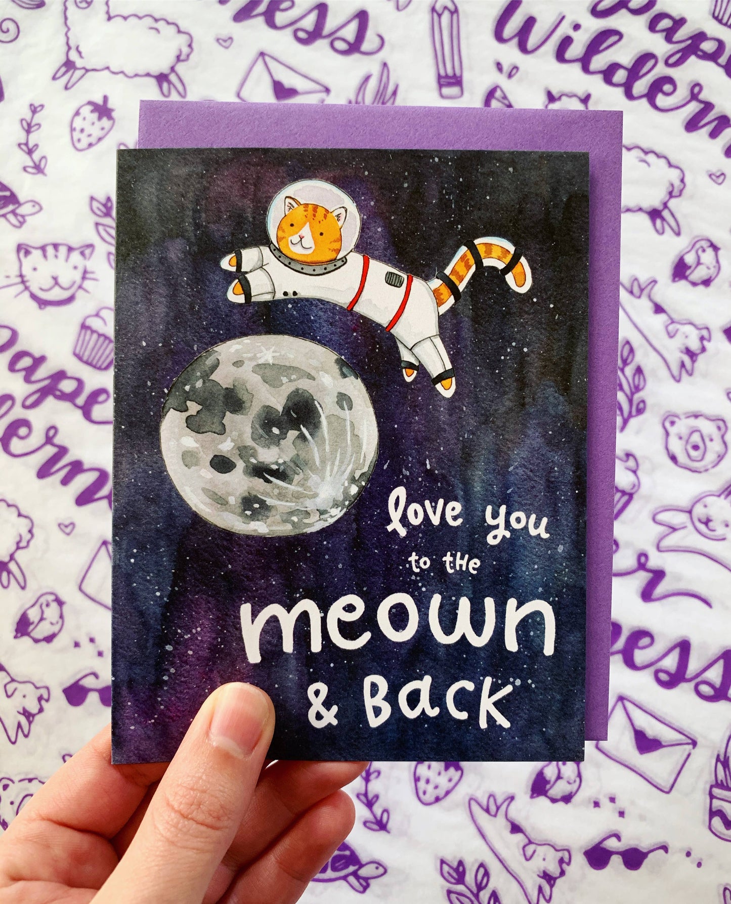 Meown & Back Cat Love Card