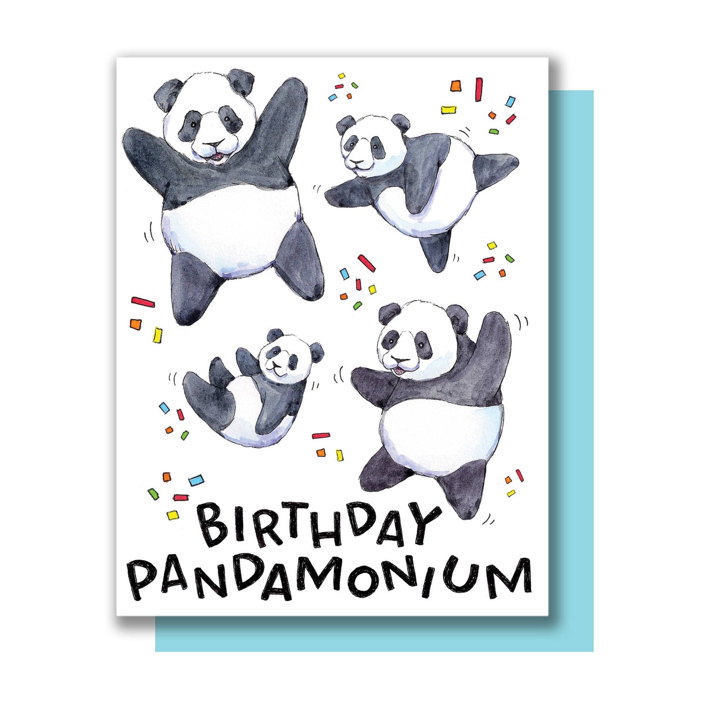 "Birthday Pandamonium" Panda Birthday Card