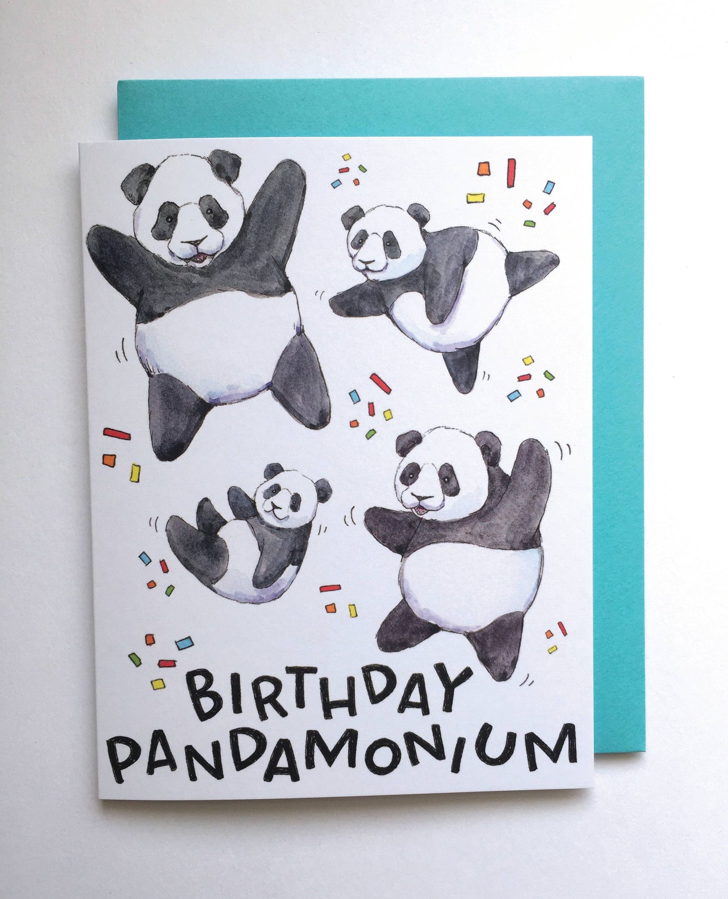"Birthday Pandamonium" Panda Birthday Card