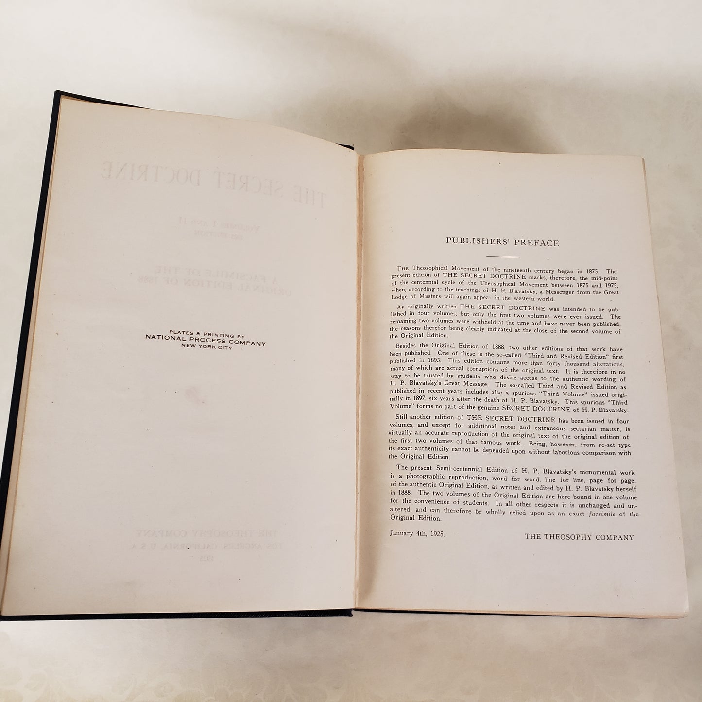 The Secret Doctrine - 1925 Hardcover