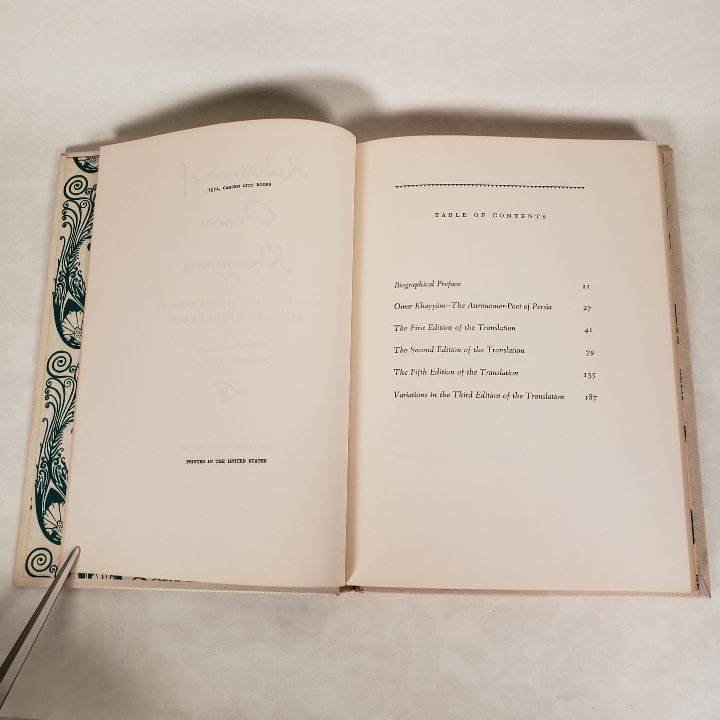 The Rubaiyat of Omar Khayyam - Illustrated 1952 Hardcover