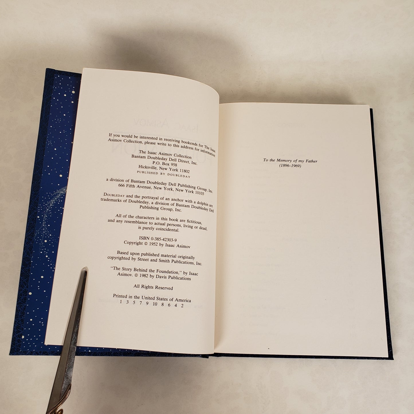 Foundation and Empire - 1991 Doubleday Blue Faux Leather - Hardcover