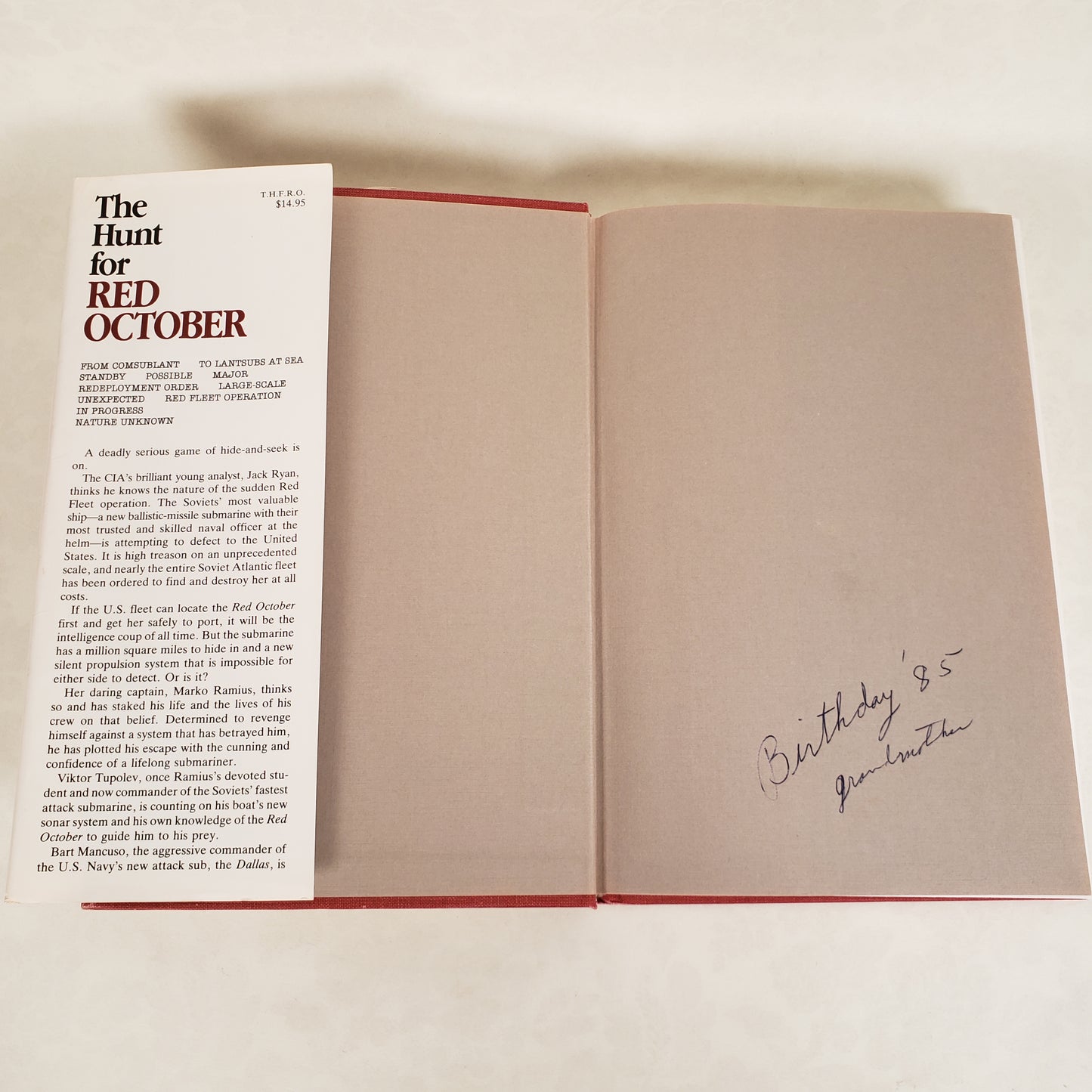 The Hunt for Red October - First Edition, 9th Printing Hardcover
