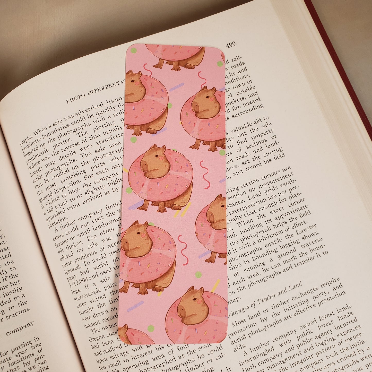 "I Donut Know What Page I'm On" Funny Donut Capybara Bookmark