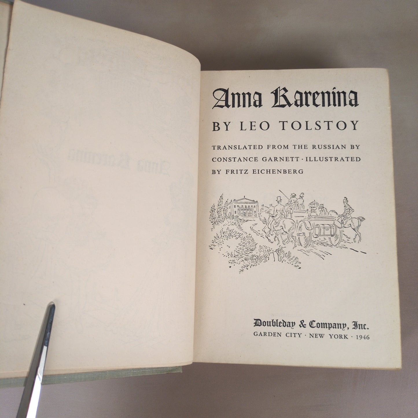 Anna Karenina - Illustrated 1946 Literary Guild Hardcover