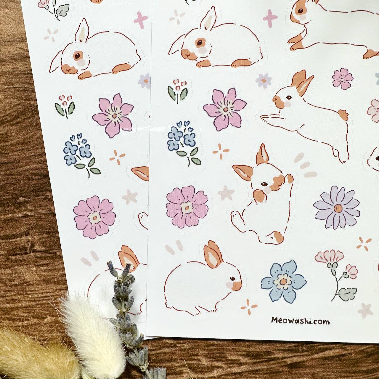 Spring Rabbit Vinyl Sticker Sheet