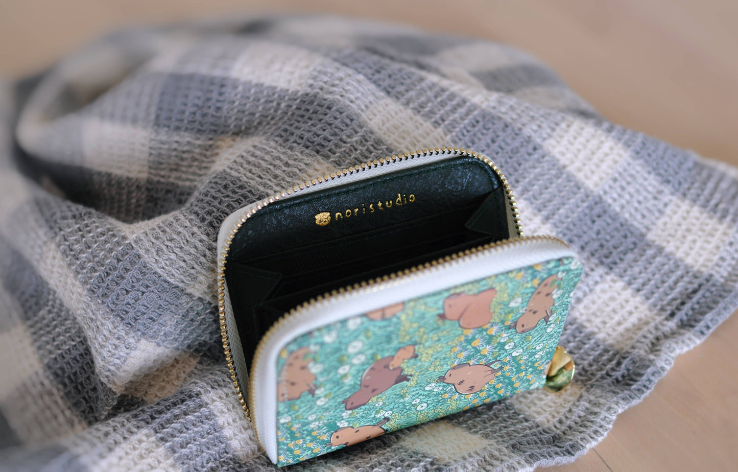 Capybara Meadow Zipper Wallet