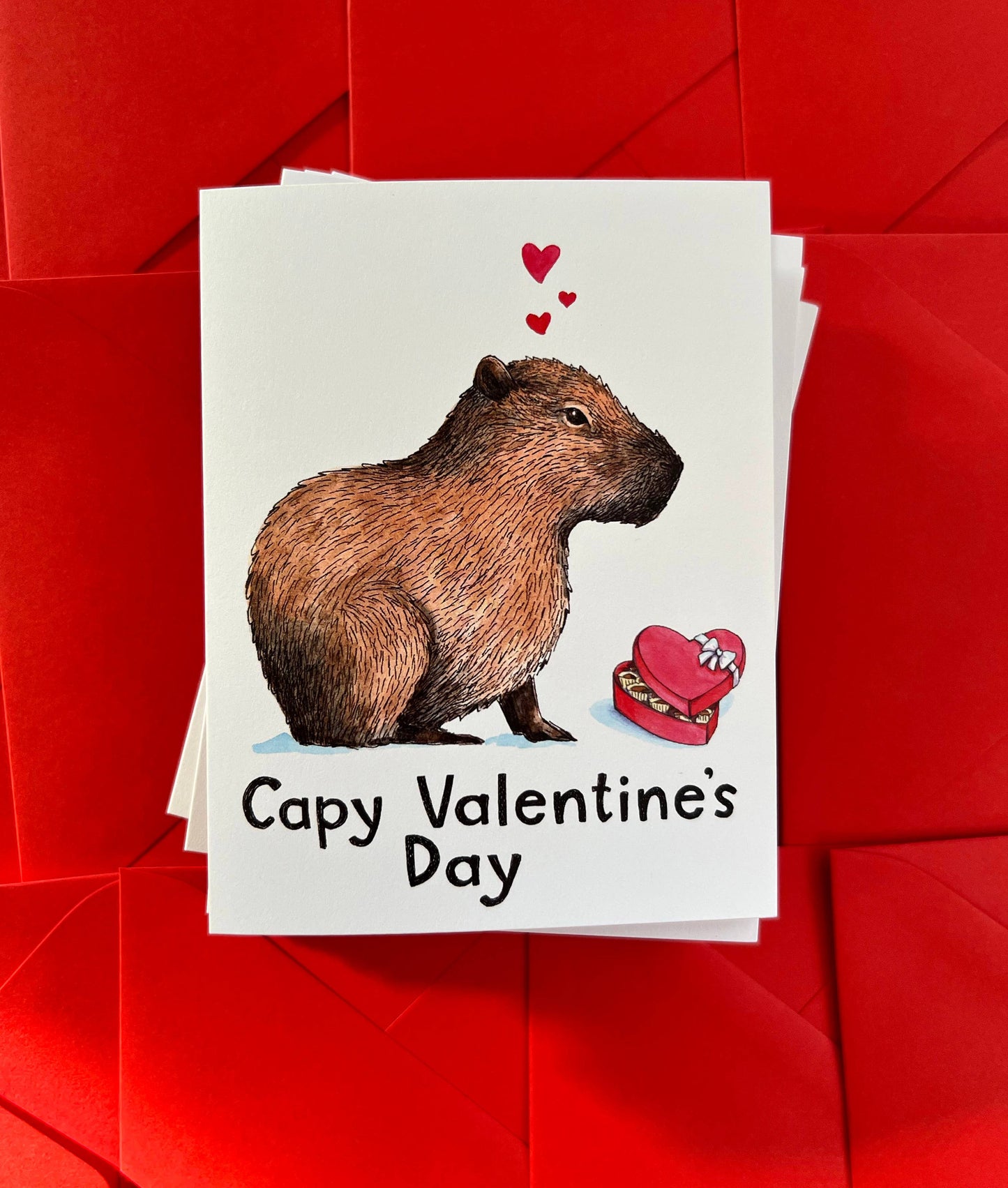 "Capy Valentine's Day" Valentine Card