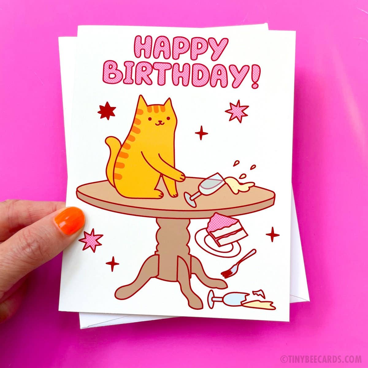 Mischievous Cat Birthday Card