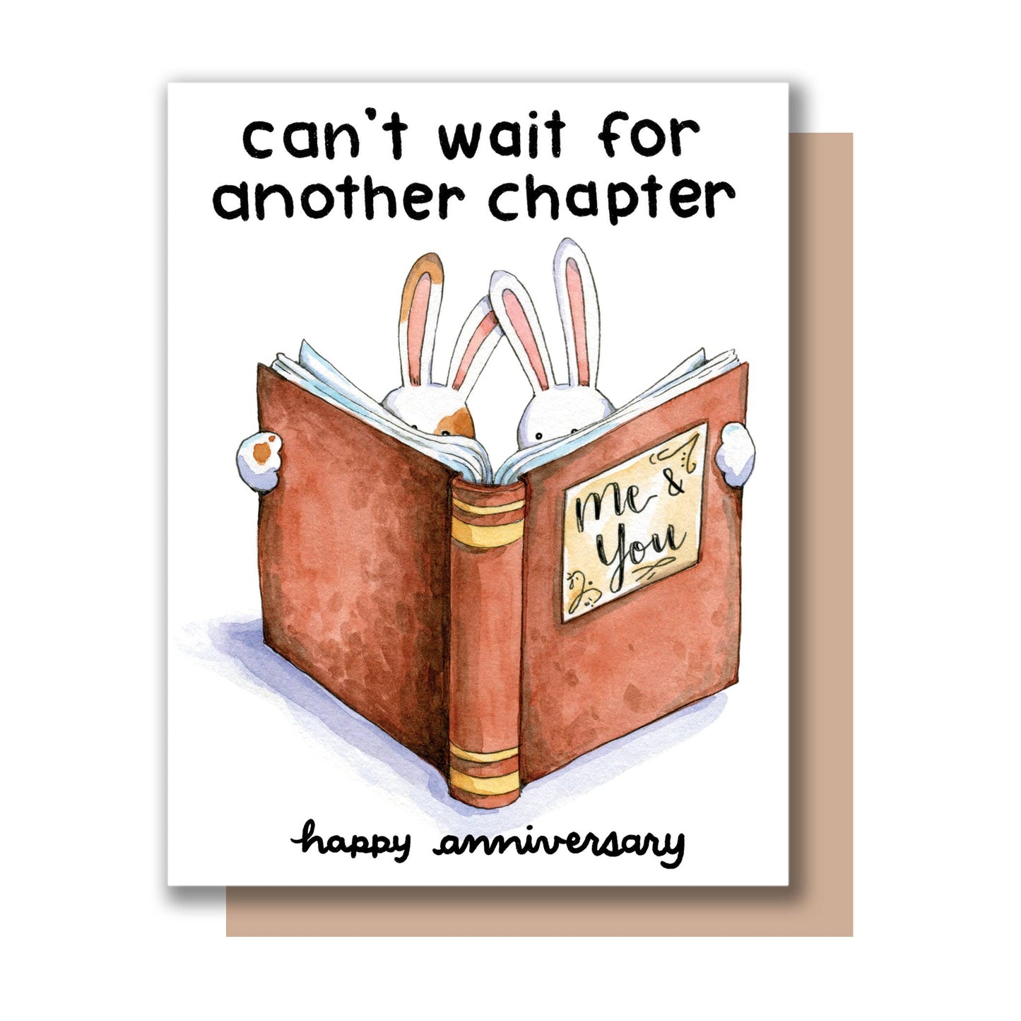 Another Chapter Book Bunny Anniversary Card