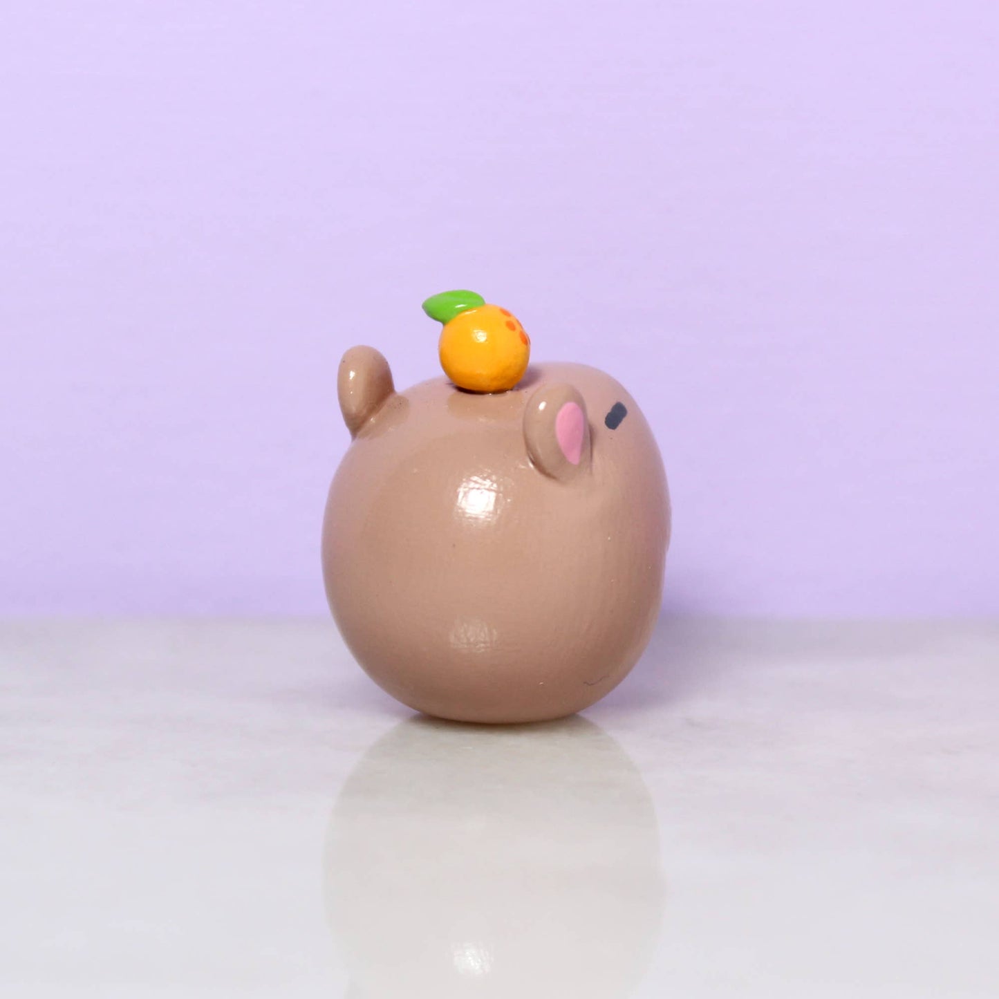 Miniature Hand-Sculpted Capybara Figurine