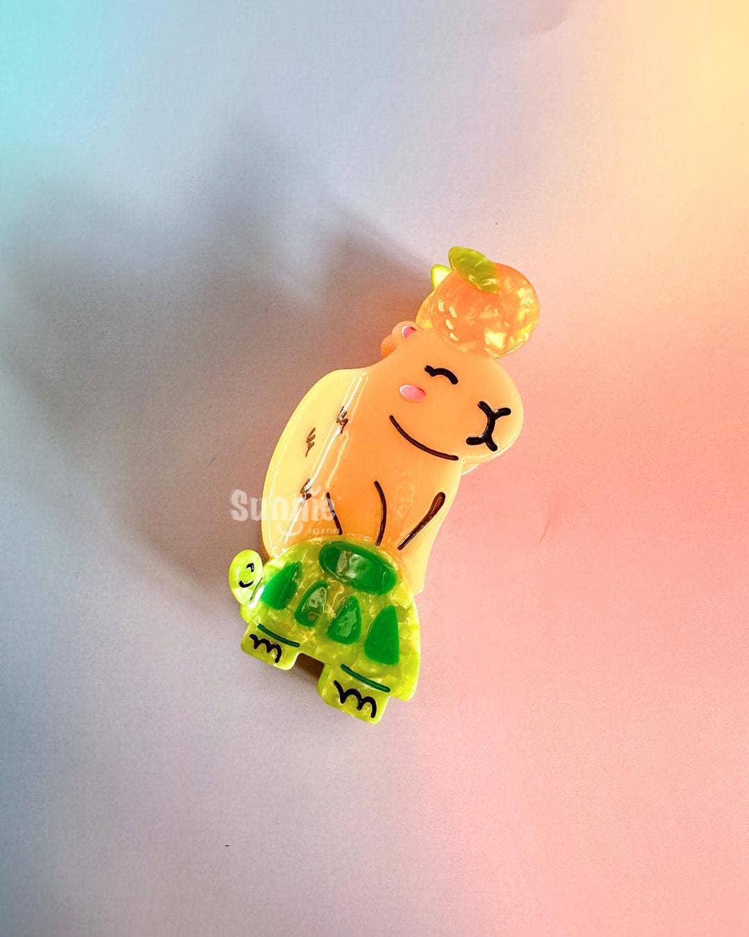 Cappy the Capybara Hair Claw Clip