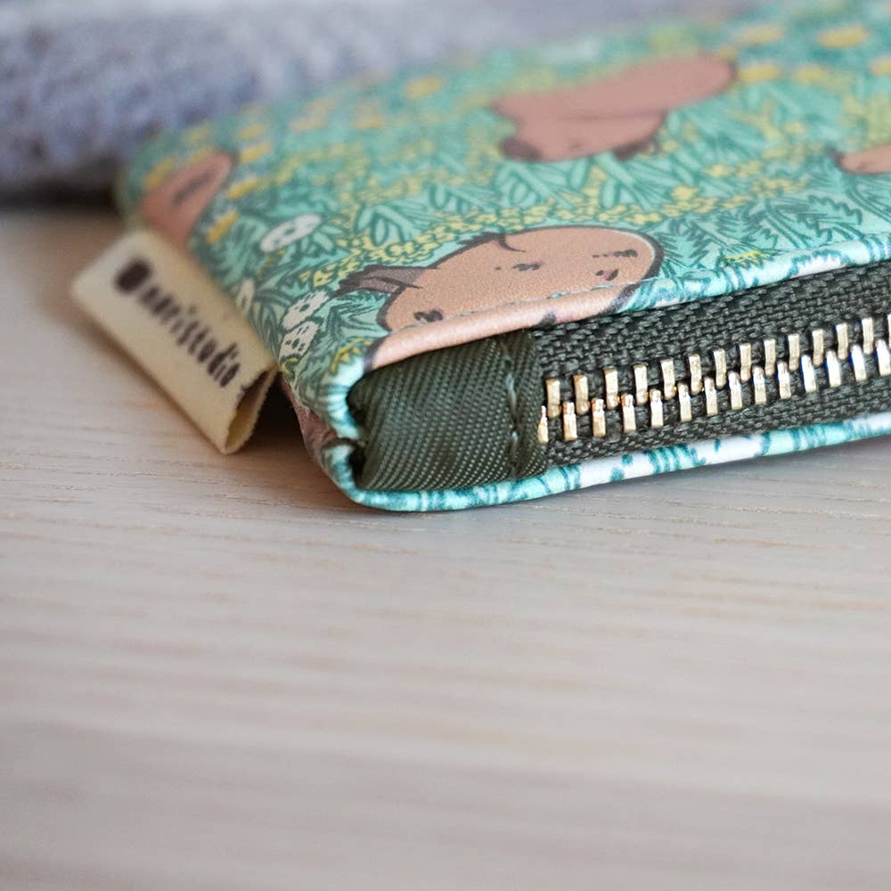 Capybara Meadow Zipper Coin Purse