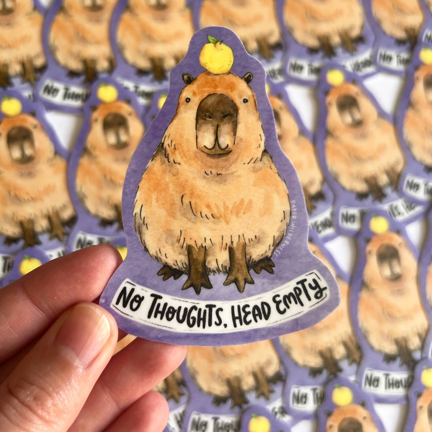"No Thoughts, Head Empty" Capybara Sticker