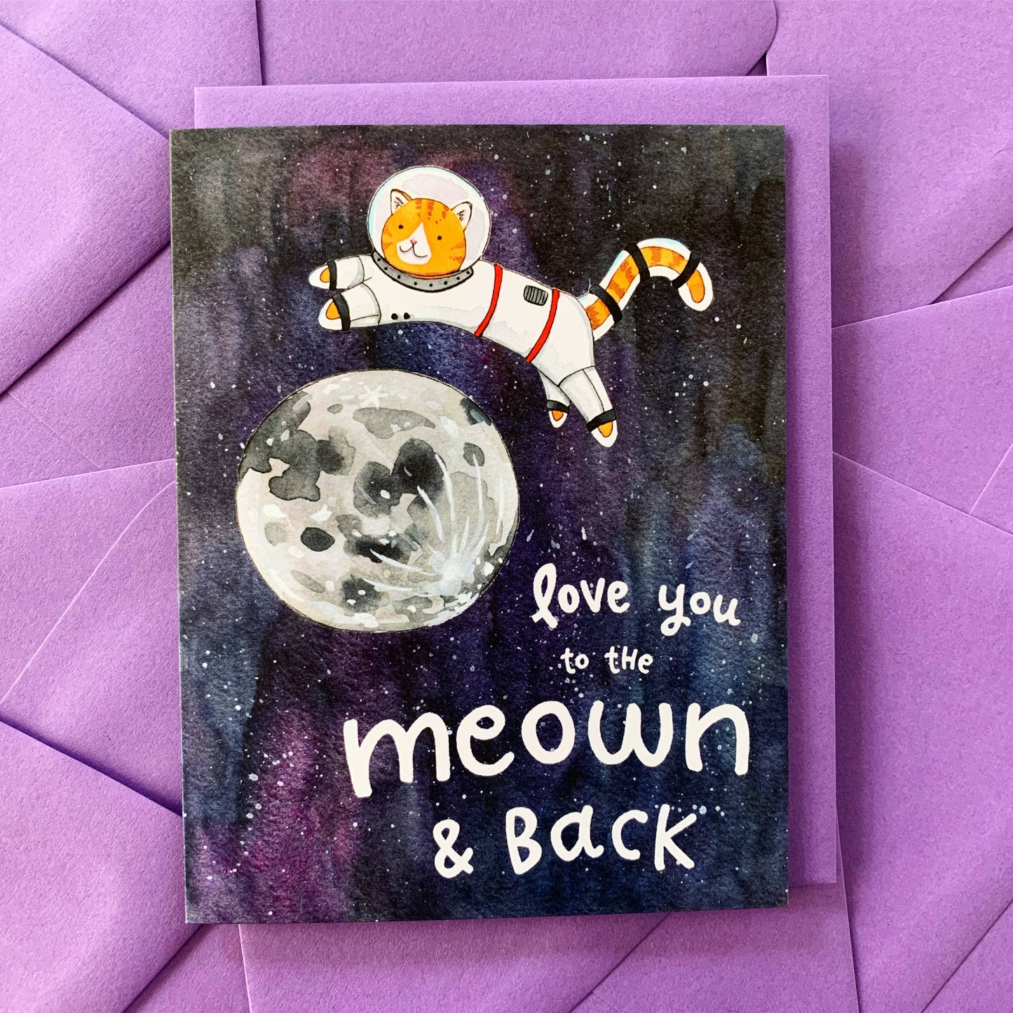 Meown & Back Cat Love Card