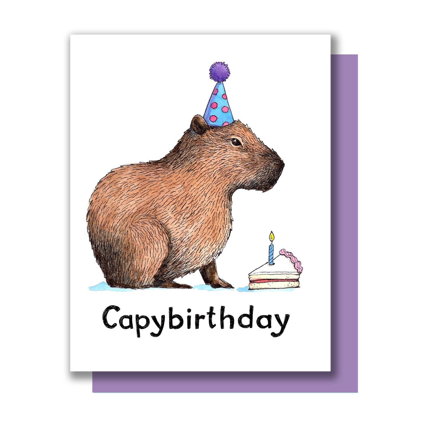 "Capybirthday" Capybara Birthday Card