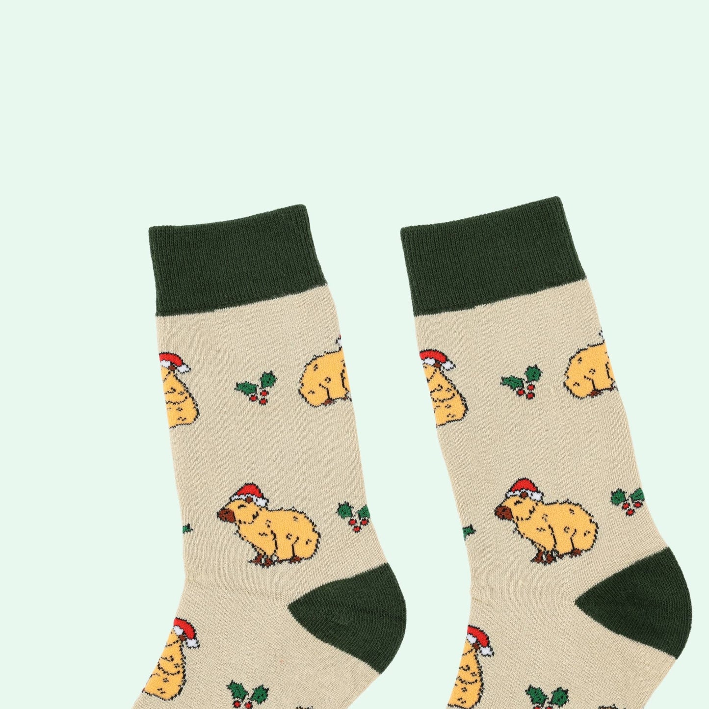 Christmas Capybara Socks