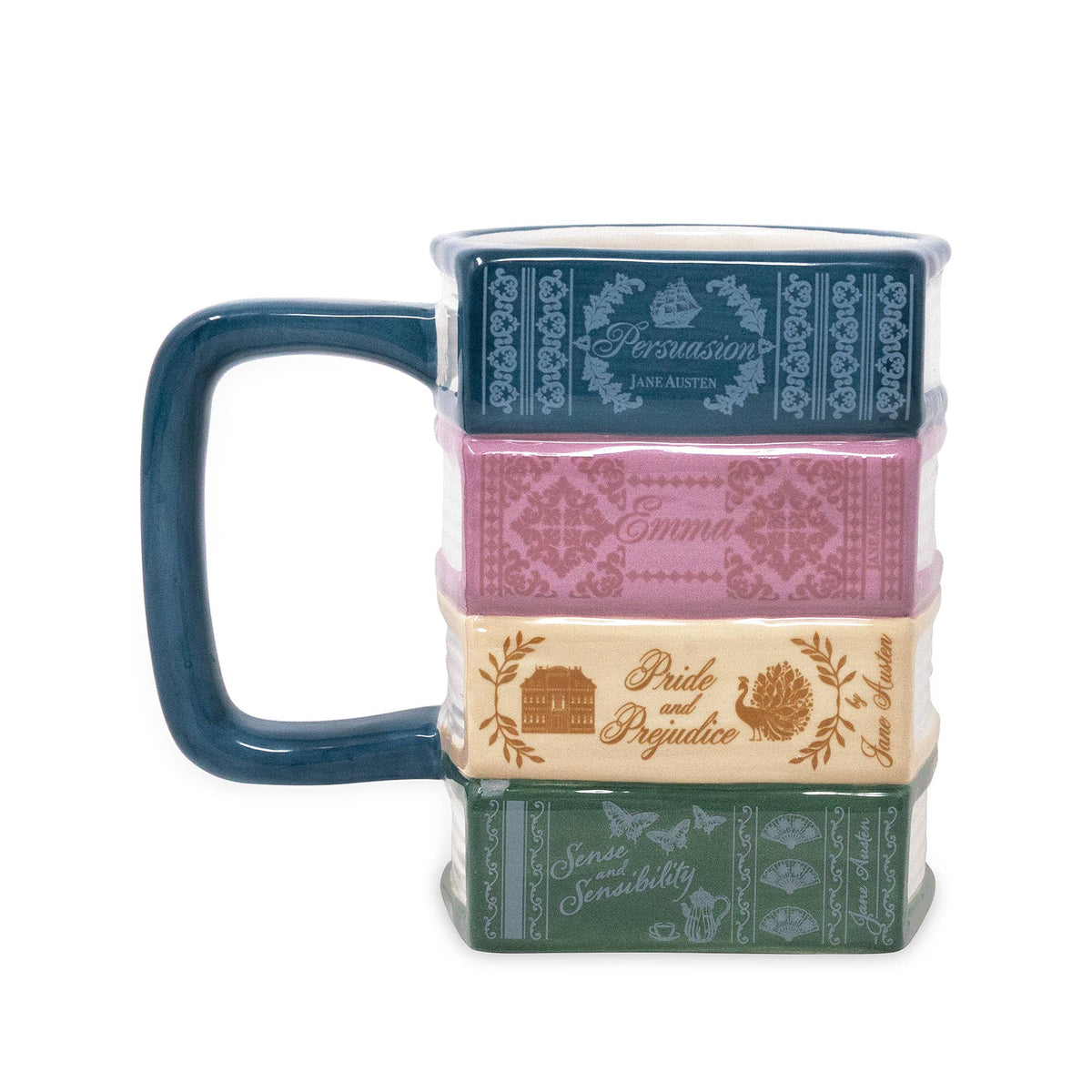 Jane Austen Stacked Books Mug