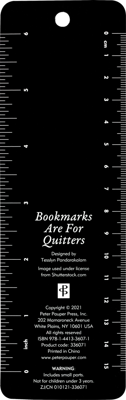 "Bookmarks are for Quitters" - Funny Cat Beaded Bookmark
