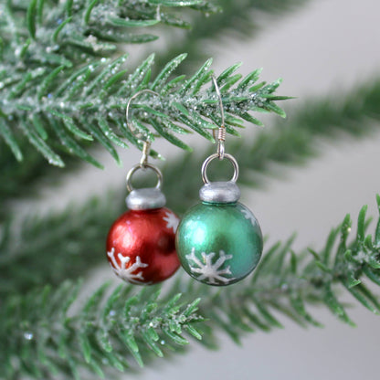 Handmade Clay Christmas Ornament Earrings