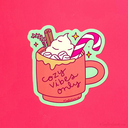 "Cozy Vibes Only" Holiday Vinyl Sticker