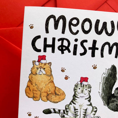 "Meowy Christmas" Cat Christmas Card