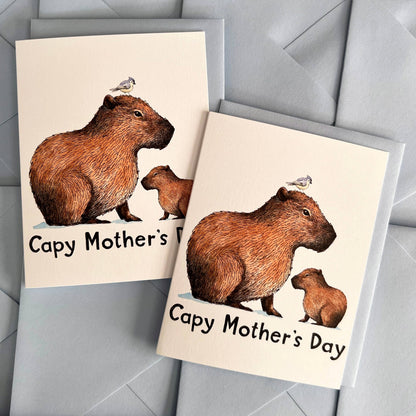 "Capy Mother's Day" Capybara Card