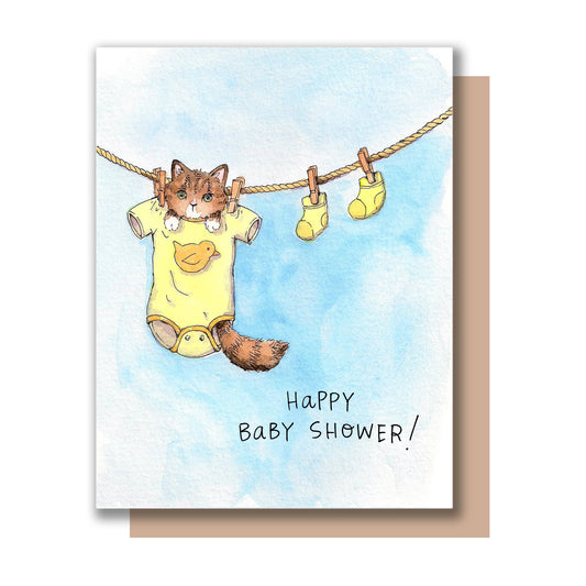 Kitten Happy Baby Shower Card