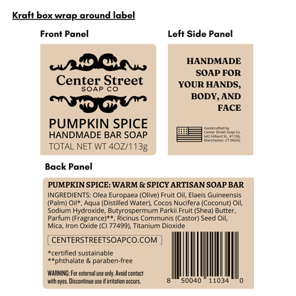 "Pumpkin Spice" Halloween Handmade Bar Soap