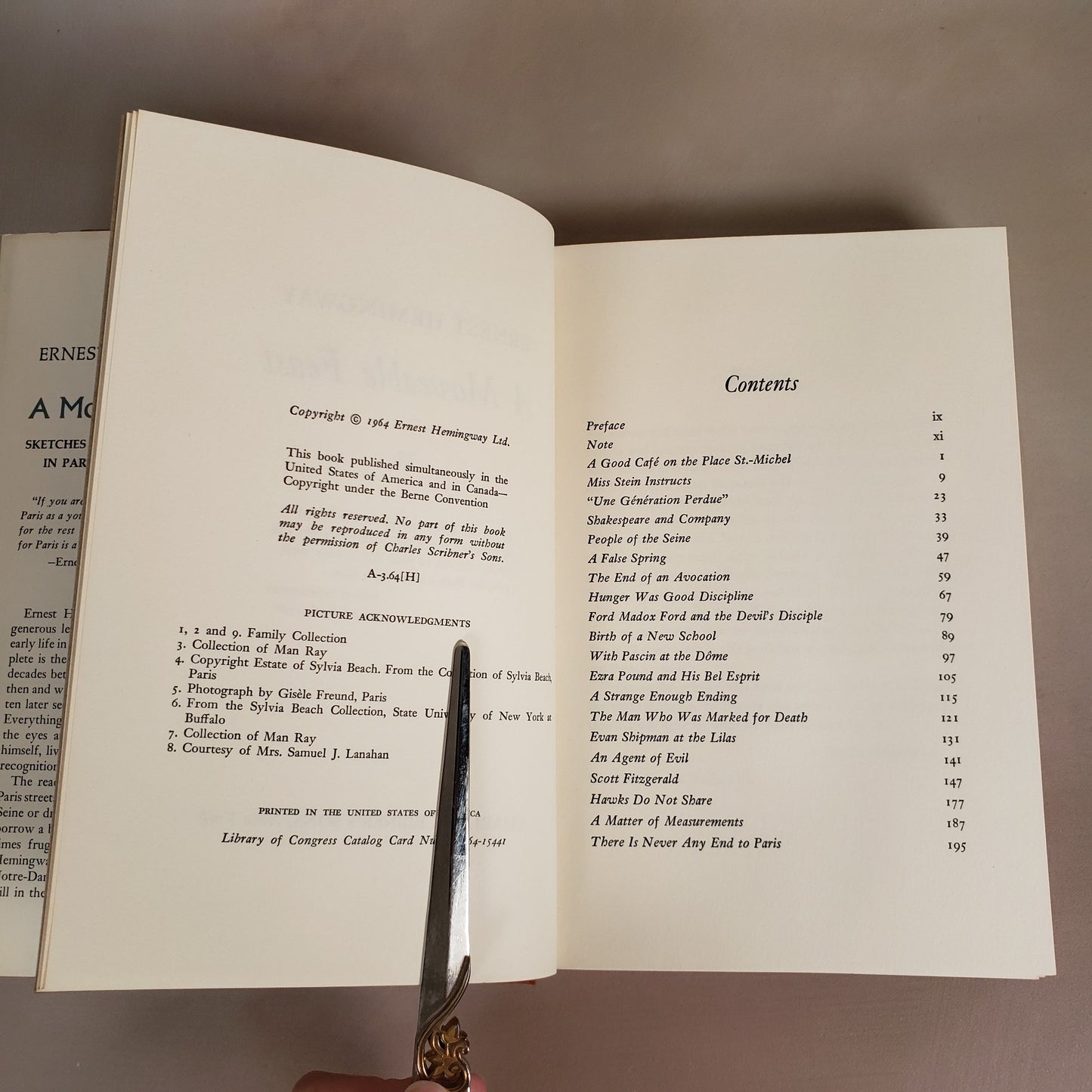 A Moveable Feast - First Edition Hardcover
