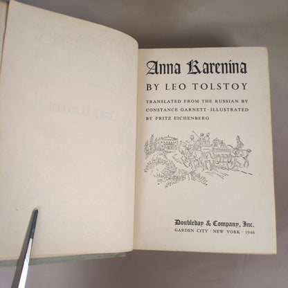 Anna Karenina - Illustrated 1946 Literary Guild Hardcover