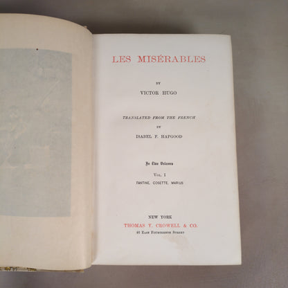 Les Misérables - 1887 Two-Volume Hardcover Set