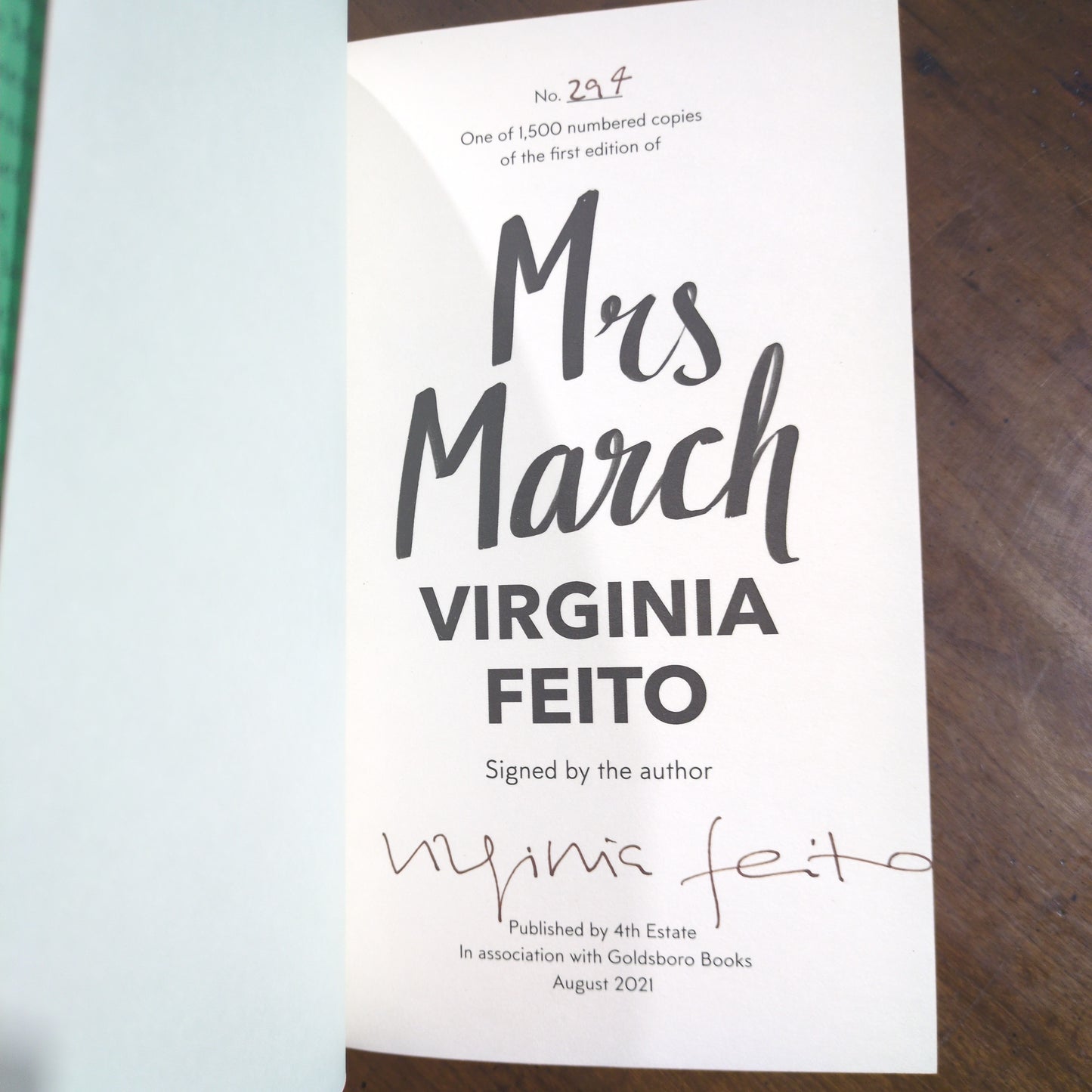 SIGNED Mrs. March - Goldsboro Limited Edition HC