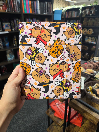 Halloween Capybara Book Sleeve