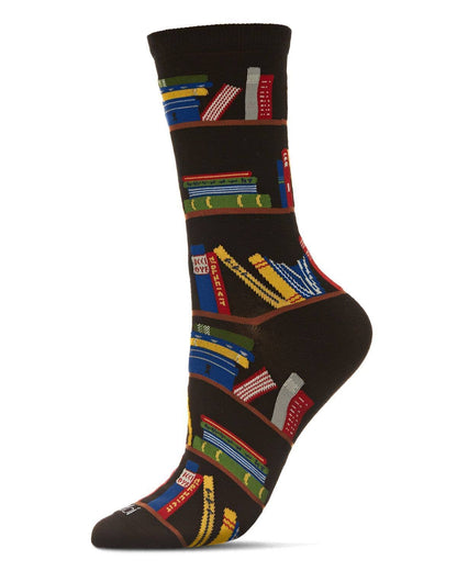 Bookshelf Bamboo Crew Socks