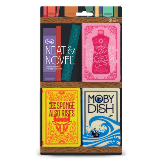 "Neat & Novel" Set of 3 Punny Book Sponges