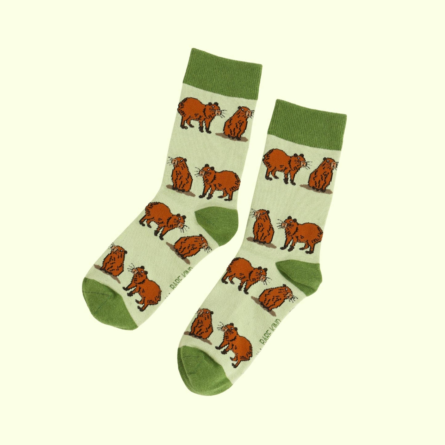 Green Capybara Socks