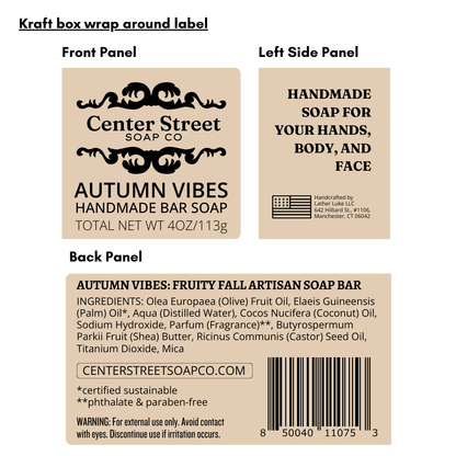 "Autumn Vibes" Handmade Bar Soap