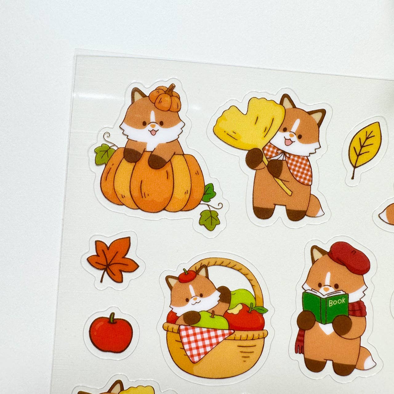 Autumn Fox Clear Sticker Sheet