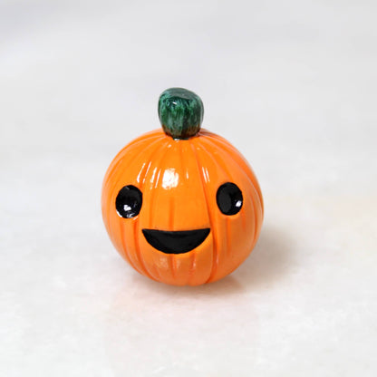 Miniature Hand-Sculpted Jack o' Lantern Figurine