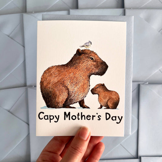 "Capy Mother's Day" Capybara Card