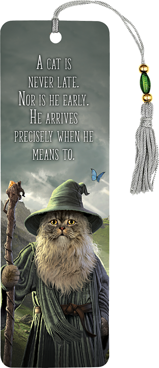 "Catdalf" Gandalf Cat Beaded Bookmark