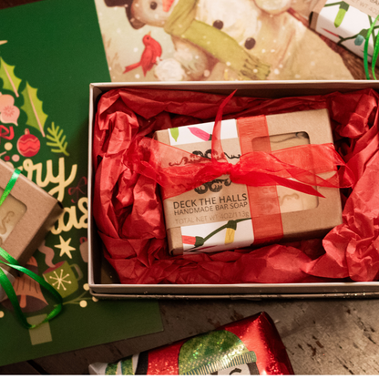 "Deck The Halls" Christmas Handmade Bar Soap