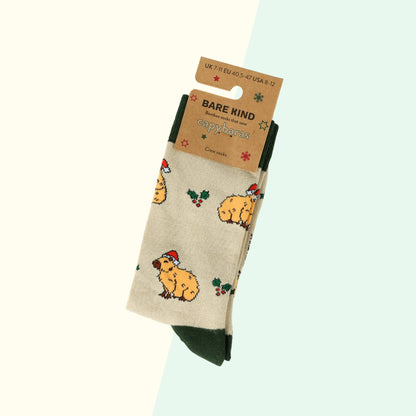 Christmas Capybara Socks