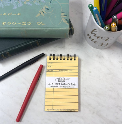 Vintage Library Card Memo Pad