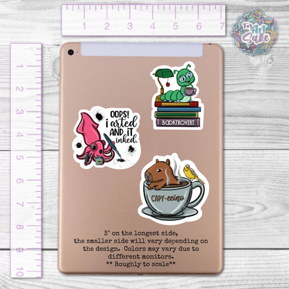 Capy-ccino Capybara Coffee Pun Sticker
