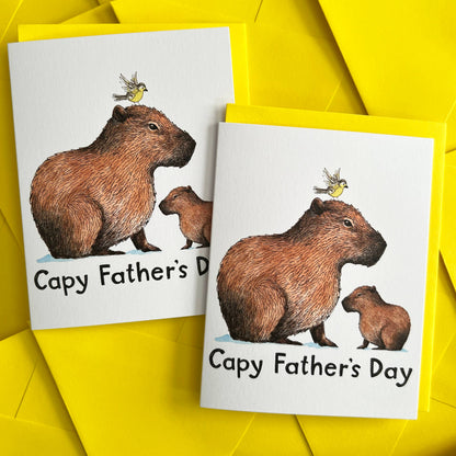 "Capy Father's Day" Capybara Father's Day Card