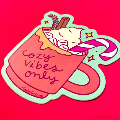 "Cozy Vibes Only" Holiday Vinyl Sticker