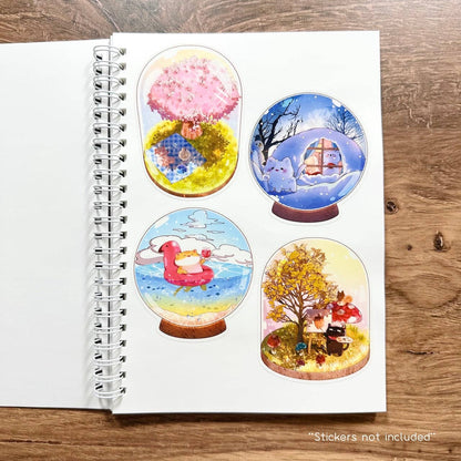 Dreaming Capybara Reusable Sticker Book