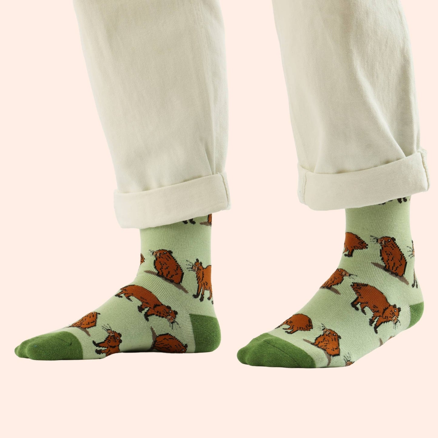 Green Capybara Socks